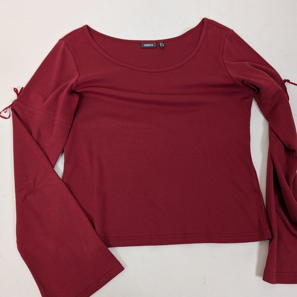 Mexx Long Sleeve Top Bell Sleeve Scoop Neck - Picture 2 of 10